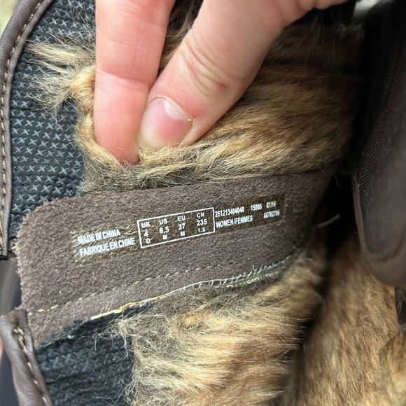 $175 Clarks Brown Lace Up Rubber Knee High Tall Carima Pluma Boot 6.5 - Picture 8 of 8